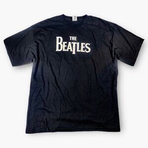 The Beatles Logo Band Tee Shirt Black, Size XXL